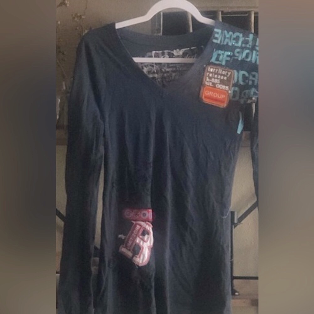 Amazing Bejeweled funky artsy top medium
